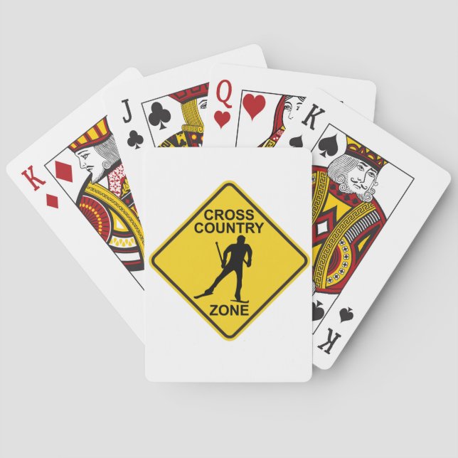 Cross Country Ski Zone Playing Cards (Back)