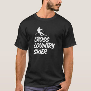 Cross Country Skier Cool Winter Sport Snow Tee Men