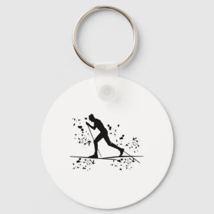 Cross Country Skier Nordic Xc Skiing _11 Key Ring