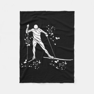 Cross Country Skier Nordic Xc Skiing _12 Fleece Blanket