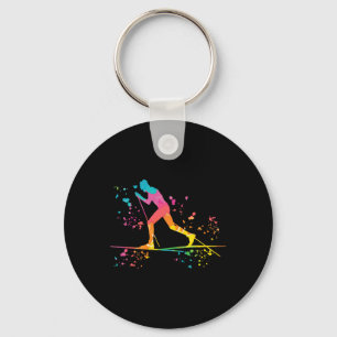 Cross Country Skier Nordic Xc Skiing _14 Key Ring
