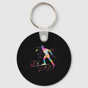 Cross Country Skier Nordic Xc Skiing _8 Key Ring