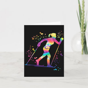 Cross country skier nordic xc skiing card