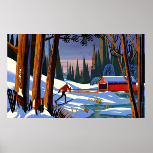 Cross country skier. poster