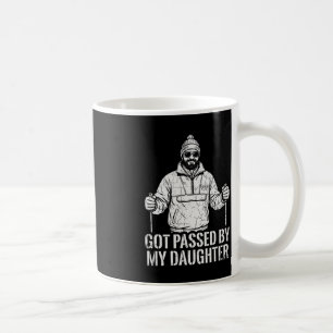 Cross Country Skiing Dad Ped By Daughter Sport Des Coffee Mug