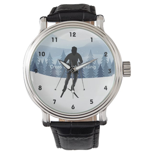 Cross Country Skiing Design  Watch (Front)