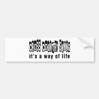 Cross Country Skiing It's a way of life Bumper Sticker