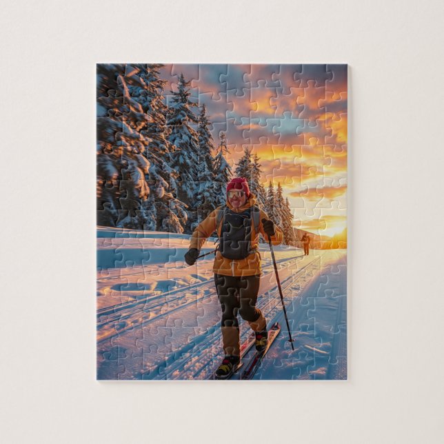 Cross Country Skiing Jigsaw Puzzle (Vertical)
