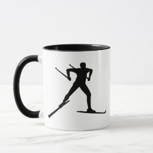 Cross country skiing mug
