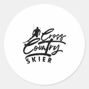 Cross Country Skiing Skier Xc Ski Winter Sports Sn Classic Round Sticker