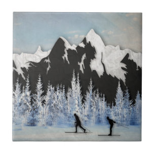 Cross Country Skiing Tile