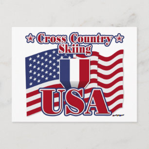 Cross Country Skiing USA Postcard