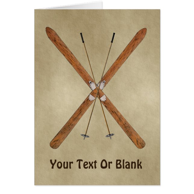 Cross-Country Skis And Poles (Front)