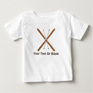 Cross-Country Skis And Poles Baby T-Shirt