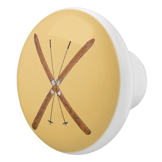 Cross-Country Skis And Poles Ceramic Knob (Right)