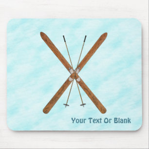 Cross-Country Skis On Snow Mouse Mat