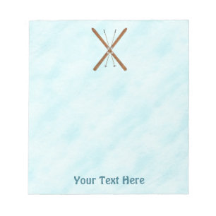 Cross-Country Skis On Snow Notepad