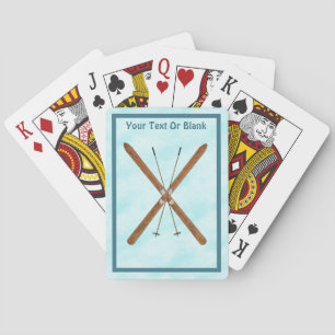 Cross-Country Skis On Snow Playing Cards