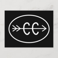 Cross Country Symbol Postcard