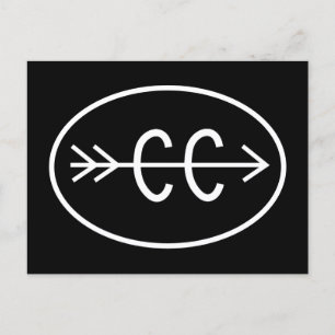 Cross Country Symbol Postcard