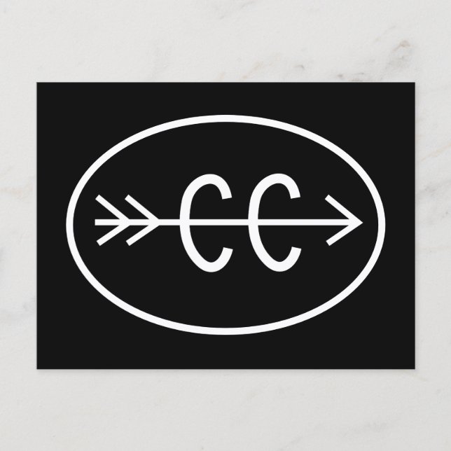 Cross Country Symbol Postcard (Front)