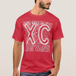Cross Country Typography Funny XC Cross Country Ru T-Shirt