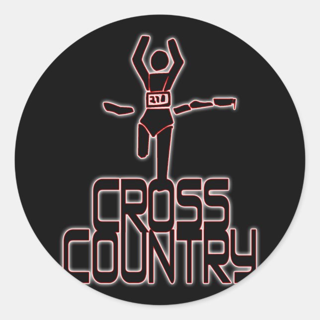 CROSS COUNTRY WINNER - FINISH LINE CLASSIC ROUND STICKER (Front)