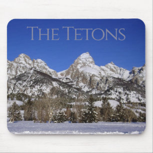 Cross Country Winter in Grand Teton National Park Mouse Mat