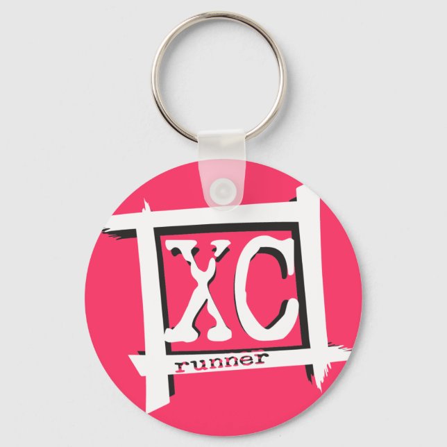 Cross Country XC Runner Key Ring (Front)