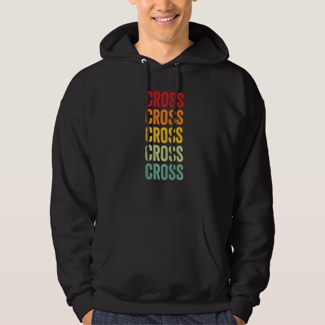 Cross County Arkansas Rainbow Text Hoodie (Front)