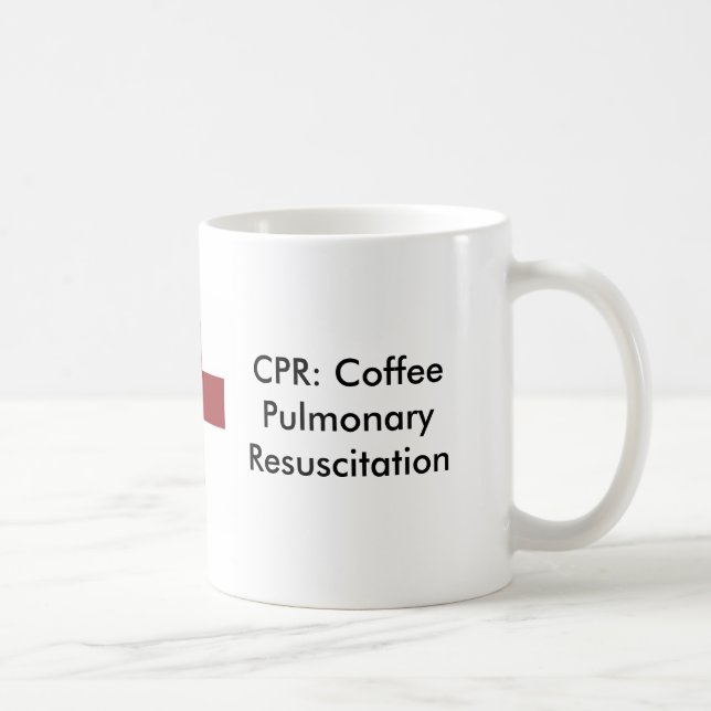 cross, CPR: Coffee Pulmonary Resuscitation Mug (Right)