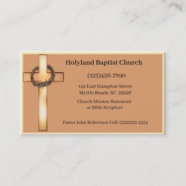 Cross Crown Church Business Cards (Front)