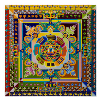 Cross Cultural mandala Poster