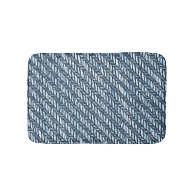 Cross Demin Bath Mat (Front)