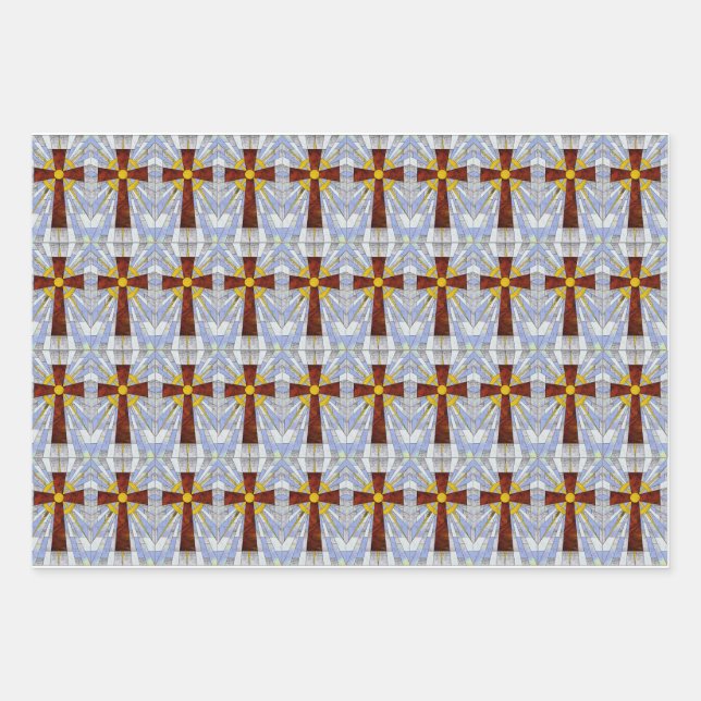 Cross Designed, 19" x 29" Wrapping Paper Sheets  (Front)