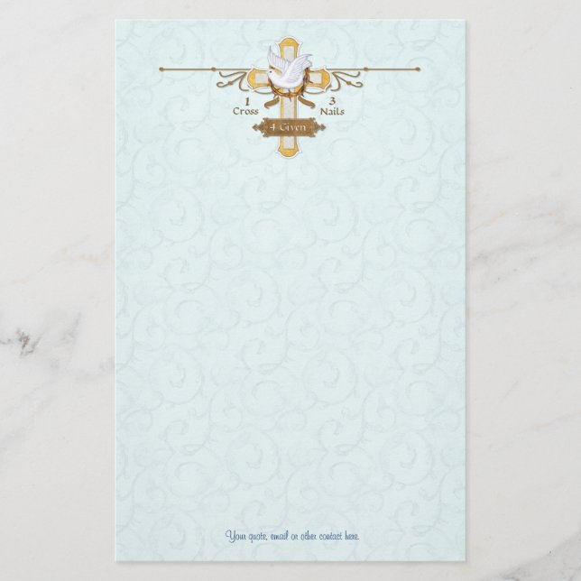 Cross Dove 4 Given Stationery (Front)