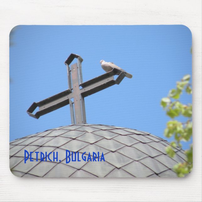 Cross & Dove Mouse Pad (Front)