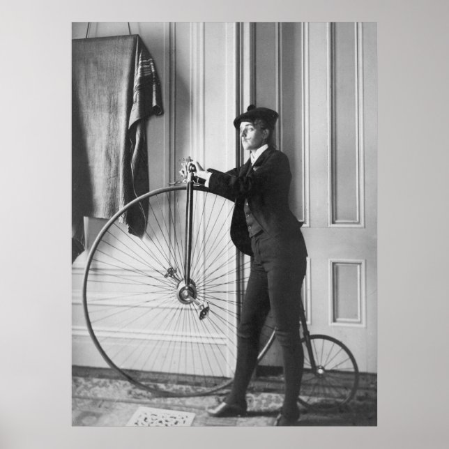 Cross-Dressed Cyclist, 1890s Poster (Front)