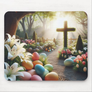 Cross/Easter egg/Lilly Mouse Mat