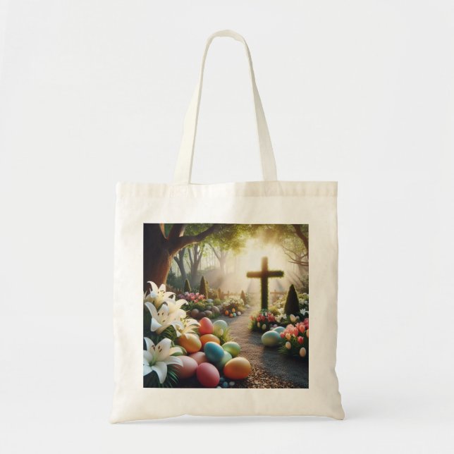 Cross/Easter egg/Lilly  Tote Bag (Front)