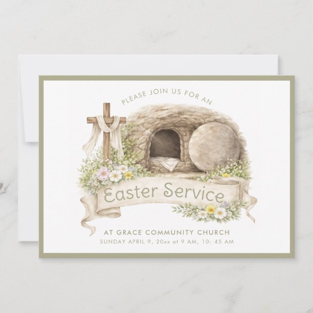 Cross | Easter Service Invitation (Front)