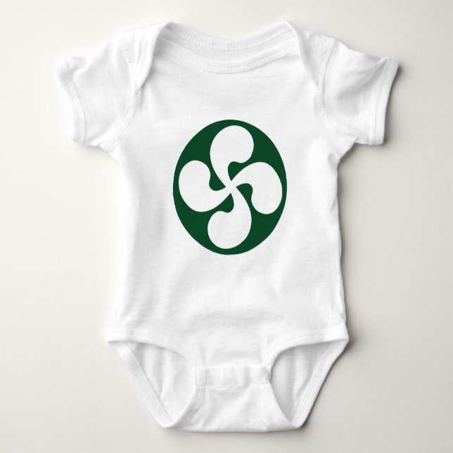 Cross extruded Basque Baby Bodysuit (Front)