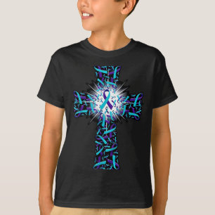 Cross Faith Suicide Prevention Awareness Ribbon T-Shirt