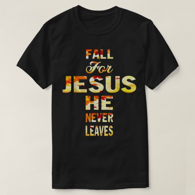 Cross Fall For Jesus Christian Faith Jesus Lover A T-Shirt (Design Front)