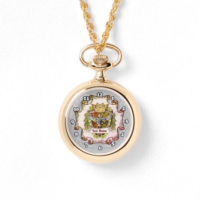 Cross Family Crest  Surname  Watch (Front)
