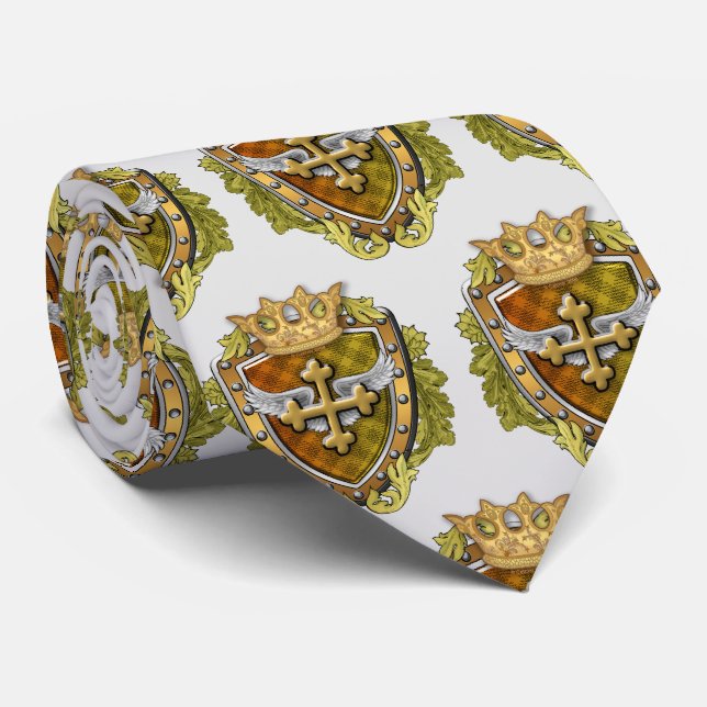 Cross Family Crest  Tie (Rolled)