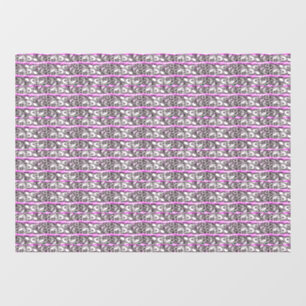 Cross Filigree Design Purple Silver Pattern Window Cling