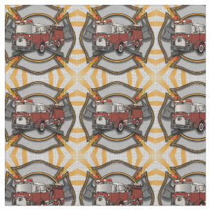 Cross Firetruck Firefighter Fabric