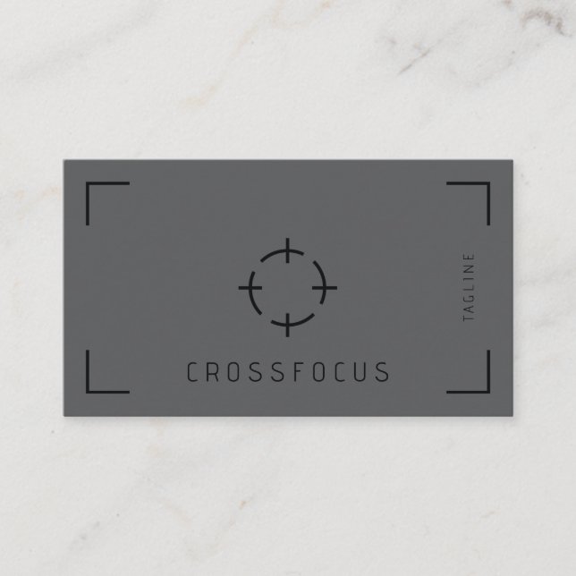 Cross Focus logo business card template (Front)