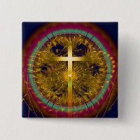 Cross fractal art round composition